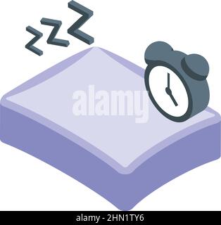 Sleeping memory icon isometric vector. Brain positive. Care old Stock Vector