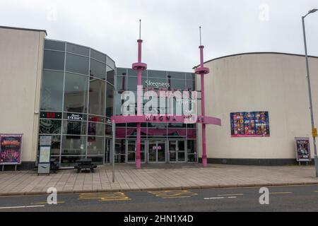 Skegness Embassy Theatre on the seafront of Skegness, East Lindsey, Lincolnshire, England. Stock Photo