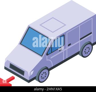 Truck delivery icon isometric vector. Free shipping. Express service Stock Vector