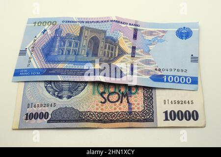 ten thousand (10 000), Uzbekistani soʻm, Uzbekistan, Central Asia
