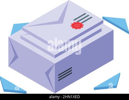 Letter delivery icon isometric vector. Fast free. Quick time delivery Stock Vector