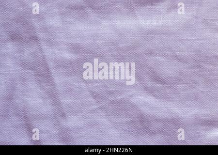 Lilac purple linen fabric texture swatch. Fashion color trends for year 2022. Stock Photo