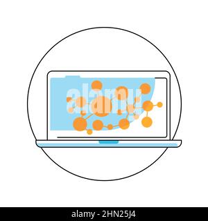 Round template medical research icon Stock Vector