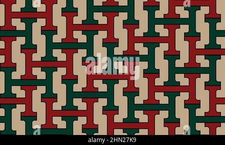 Seamless Abstract Geometric Design. Repeated Pattern for Textile Prints. Stock Photo