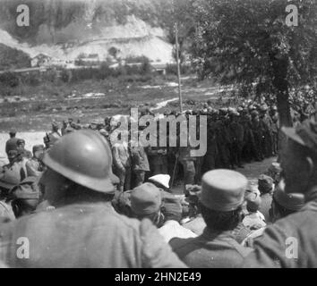 Prima Guerra Mondiale - Tribunale di guerra a Grigno, Valsugana 22 agosto 1917 Stock Photo