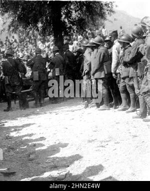 Prima Guerra Mondiale - Tribunale di guerra a Grigno, Valsugana 22 agosto 1917 Stock Photo