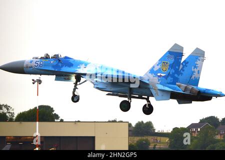 Ukrainian Air Force, Sukhoi Su-27 Flanker, ghost of Kyiv Stock Photo