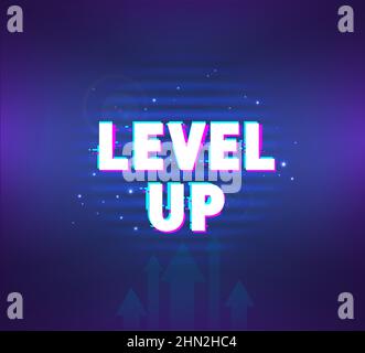 Game screen interface for App. Level up. GUI, UI, UX  Stock Vector