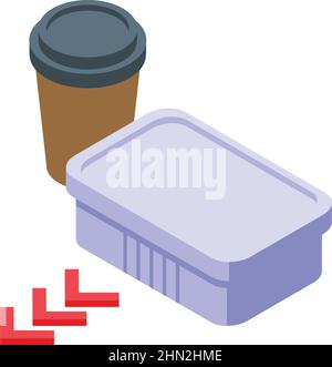 Food delivery icon isometric vector. Free shipping. Move service Stock Vector