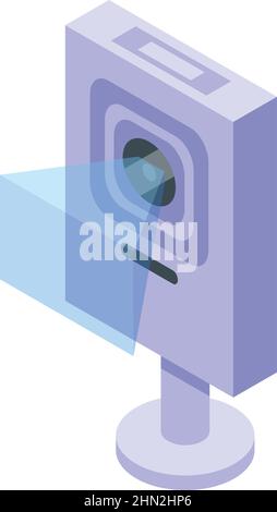 Web cam security icon isometric vector. Digital recognition. Scan identification Stock Vector