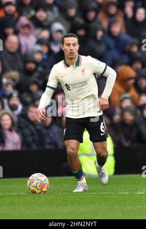 Burnley, UK. 13th Feb, 2022. Liverpool's Thiago during the Premier League match at Turf Moor, Burnley, UK. Picture date: Sunday February 13, 2022. Photo credit should read: Anthony Devlin Credit: Anthony Devlin/Alamy Live News Stock Photo