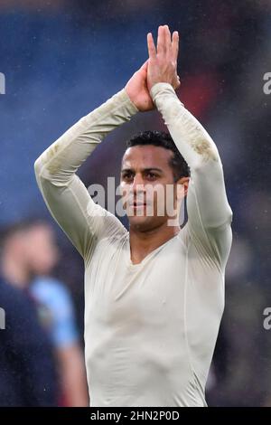 Burnley, UK. 13th Feb, 2022. Liverpool's Thiago during the Premier League match at Turf Moor, Burnley, UK. Picture date: Sunday February 13, 2022. Photo credit should read: Anthony Devlin Credit: Anthony Devlin/Alamy Live News Stock Photo