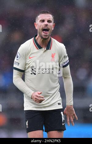 Burnley, UK. 13th Feb, 2022. Liverpool's Jordan Henderson during the Premier League match at Turf Moor, Burnley, UK. Picture date: Sunday February 13, 2022. Photo credit should read: Anthony Devlin Credit: Anthony Devlin/Alamy Live News Stock Photo