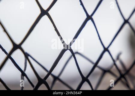 details of a window protection screen in Rio de Janeiro. Stock Photo