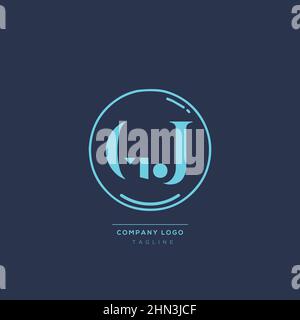 Luxury modern GJ Letter Business Logo Design Alphabet Icon Vector Symbol. Creative minimal letter GC logo template. Stock Vector