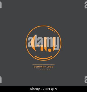 Luxury modern GU Letter Business Logo Design Alphabet Icon Vector Symbol. Creative minimal letter GU logo template. Stock Vector