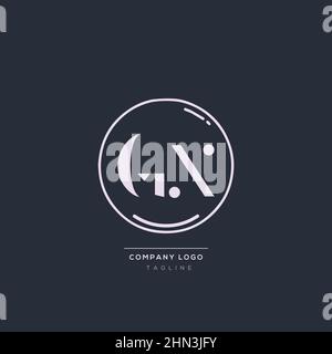 Luxury modern GX Letter Business Logo Design Alphabet Icon Vector Symbol. Creative minimal letter GX logo template. Stock Vector