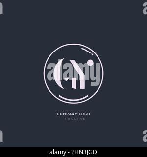 Luxury modern GY Letter Business Logo Design Alphabet Icon Vector Symbol. Creative minimal letter GY logo template. Stock Vector
