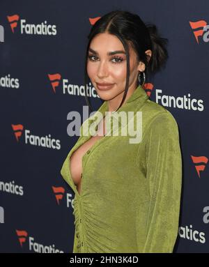 Chantel Jeffries attends Michael Rubin's Fanatics Super Bowl party at