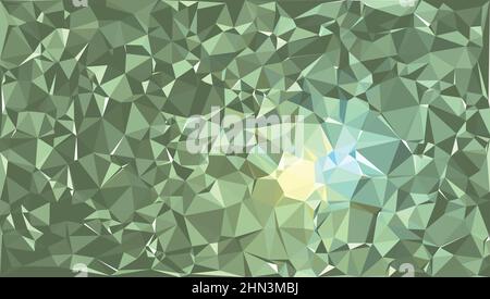 Abstract green triangle shape background. Abstract background of triangles, vector design. Stock Vector