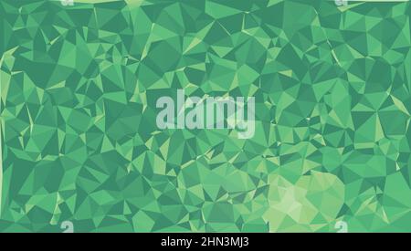Abstract green triangle shape background. Abstract background of triangles, vector design. Stock Vector