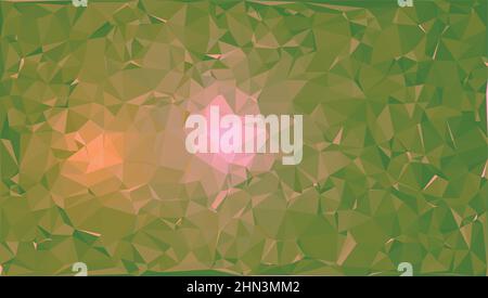 Abstract green triangle shape background. Abstract background of triangles, vector design. Stock Vector