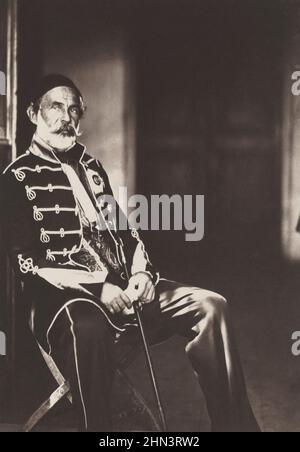 Vintage photo of Omar Pacha, 1855. By Roger Fenton (British artist, 1819 - 1869) Omar Pasha, also known as Omer Pasha Latas (1806–1871) was an Ottoman Stock Photo