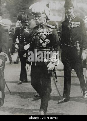 Portrait of English General John French, 1st Earl of Ypres. 1917 Field Marshal John Denton Pinkstone French, 1st Earl of Ypres (1852 – 1925), known as Stock Photo