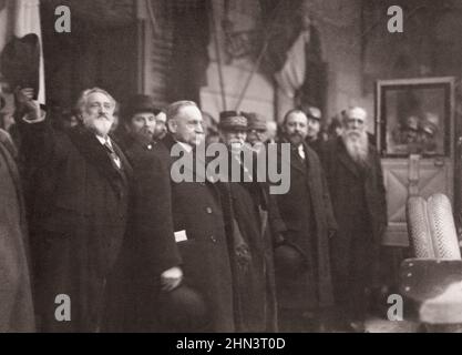 Joseph Joffre During an Official Visit in Italy. 1916 This photograph shows General Joseph-Jacques-Césaire Joffre (1852-1931) on an official visit to Stock Photo