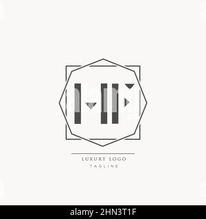 Luxury modern HF Letter Business Logo Design Alphabet Icon Vector Symbol. Creative minimal letter HA logo template. Stock Vector