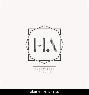 Luxury modern HA Letter Business Logo Design Alphabet Icon Vector Symbol. Creative minimal letter HA logo template. Stock Vector