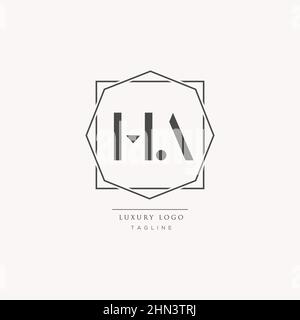 Luxury modern HC Letter Business Logo Design Alphabet Icon Vector Symbol. Creative minimal letter HC logo template. Stock Vector