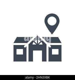 Stay Home related vector glyph icon Stock Vector