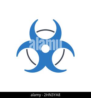 Biological Hazard related vector glyph icon Stock Vector