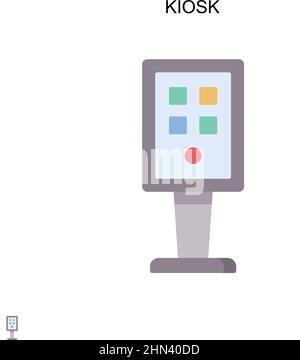 Kiosk Simple vector icon. Illustration symbol design template for web mobile UI element. Stock Vector