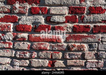 Old stone wall. Cracked stone wall background. Old brick wall background. High quality photo Stock Photo