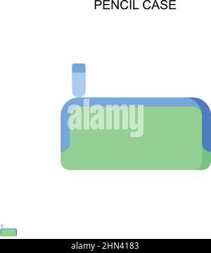 colorful pencil case. vector equipment for pencils. case for crayons vector  illustration on white background Stock Vector Image & Art - Alamy