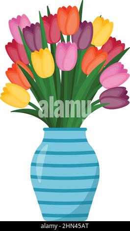 vector bunch of colorful tulips Stock Vector Image & Art - Alamy