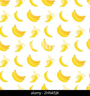 Seamless banana pattern, vector illustration Stock Vector