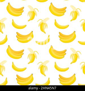Seamless banana pattern, vector illustration Stock Vector