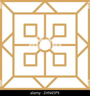 Abstract oriental muslim arabic golden framed emblems. Traditional ornamental arabic luxury frames vector illustration set. Oriental style gold Stock Vector