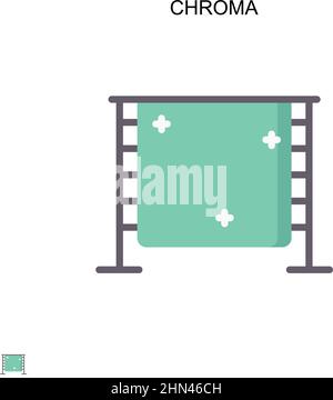 Chroma Simple vector icon. Illustration symbol design template for web mobile UI element. Stock Vector