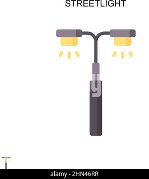 Streetlight Simple vector icon. Illustration symbol design template for web mobile UI element. Stock Vector