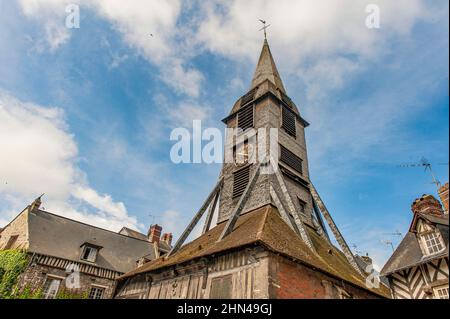 The église Sainte-Catherine is the largest wooden church of France and a landmark of Honfleur, France Stock Photo