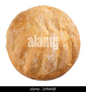 Isolated freshly baked loaf of creamy bread Stock Photo