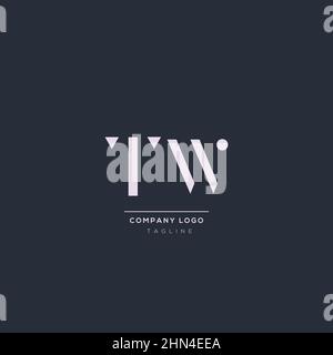 Luxury modern TW Initial Letter Business Logo Design Alphabet Icon Vector Symbol. Stock Vector