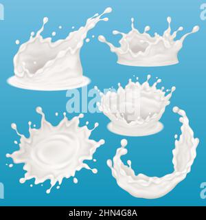 Vector set of realistic dairy products Stock Vector Image & Art - Alamy