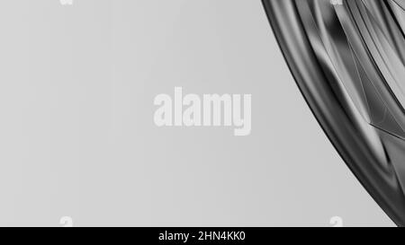 3D grayscale rendering of abstract object that looks like being broken ...