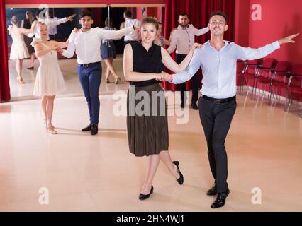People practicing passionate samba Stock Photo