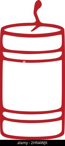 Petard outline icon isolated on white background Stock Vector